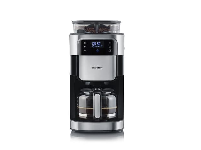 Severin Kaffemaskine m. kværn 1000 watt Stål/Sort