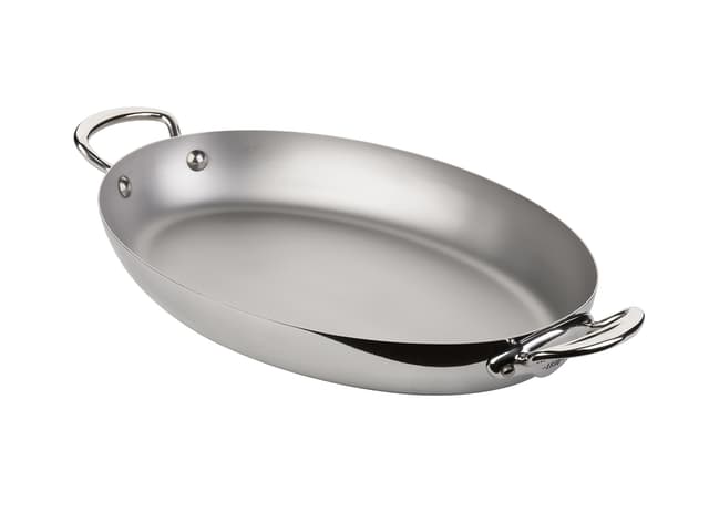 Mauviel Panne med 2 grep oval Stål