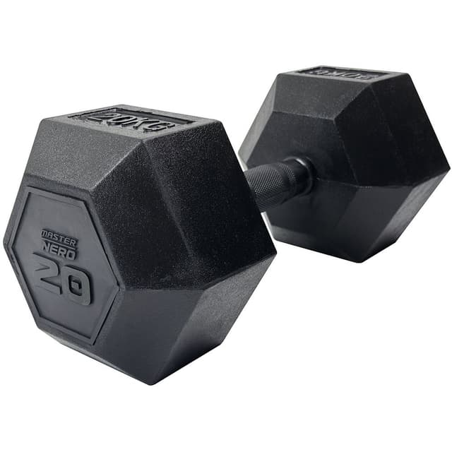 Master Fitness Nero Rubber Coated Hex 20 kg