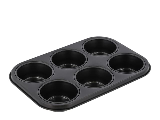 Blomsterbergs Muffinsform till 6 st. Black Steel