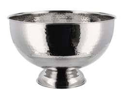 Champagne bowl Dia 38 cm Hammered glossy steel