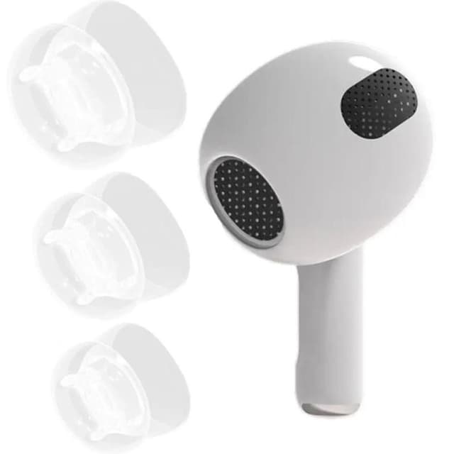 3-pari TPE Korvatyynyt AirPods (Gen4) - S/M/L - Clear
