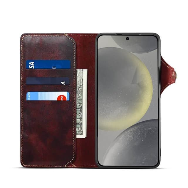 Denior mobilcover læder Samsung Galaxy S25 Plus - Oxeblod