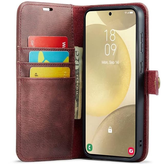 Wallet DG-Ming 2i1 Samsung Galaxy S25 - Rød