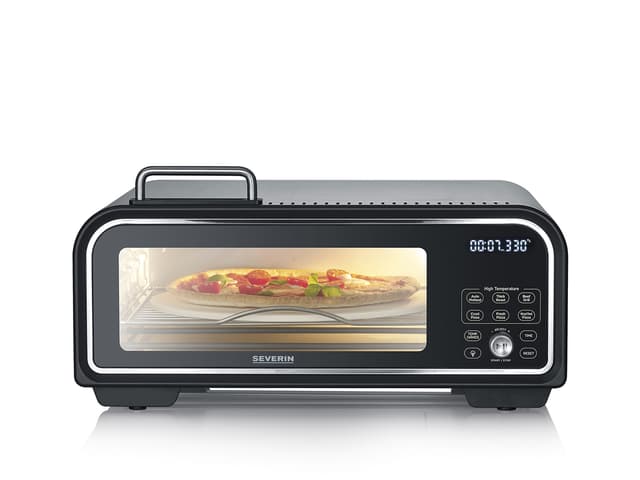 Severin Serico Pizzaovn elektrisk 2000 watt Sort stål