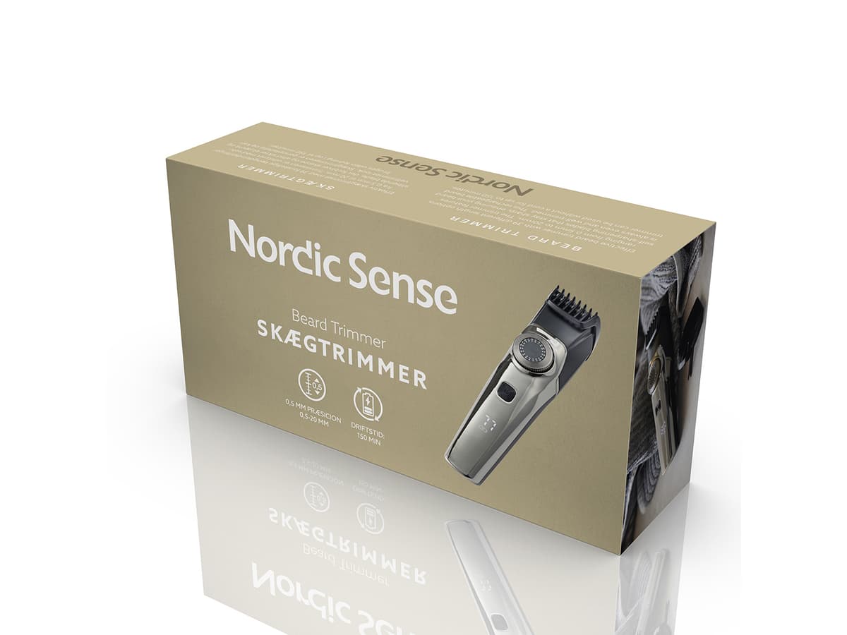 Nordic Sense Beard Trimmer Silver/Black - Elkjøp