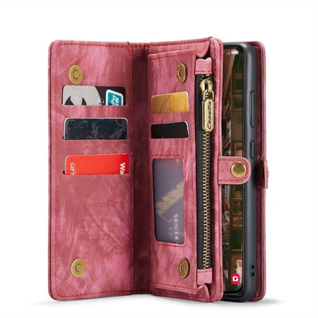 CaseMe mobilfodral 008 8-kort Samsung Galaxy S25 - Röd