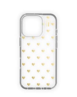 Clear Case iPhone 16 Pro Max Golden Hearts