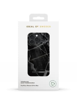 Printed Case iPhone 15 Pro Max Black Thunder Marble Marble