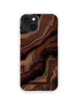 Printed Case iPhone 15 Plus Dark Amber Marble