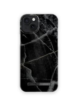 Printed Case MagSafe iPhone 15 Plus Black Thunder Marble