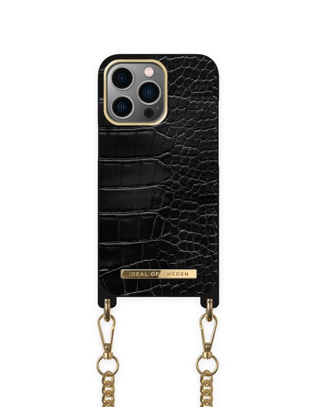 Necklace Case iPhone 13 Pro Jet Black Croco