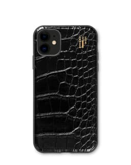 Vegan Leather Case iPhone 11 / XR Black Croco