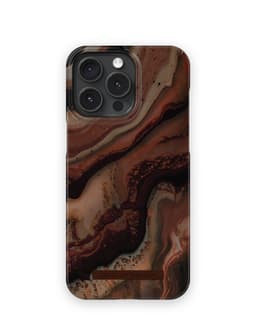 Printed Case MagSafe iPhone 15PM Dark Amber Marble