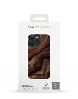 Printed Case MagSafe iPhone 15 Pro Max Dark Amber Marble