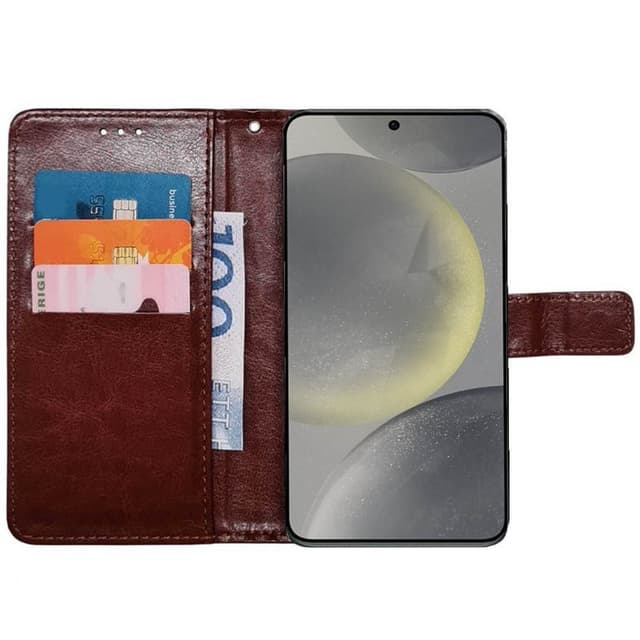 Wallet cover 3-kort Samsung Galaxy S25 Plus - Brun
