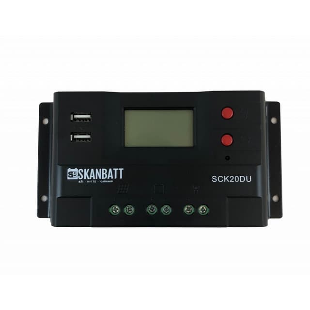 SKANBATT Solcelleregulator PWM 12/24V 20A (SCK20DU)