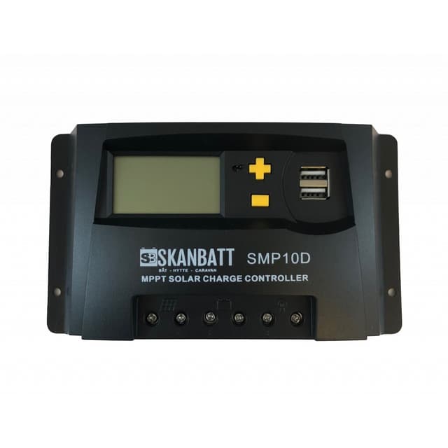 SKANBATT MPPT Solcelleregulator 12/24V 10A med display