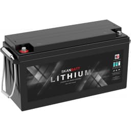 SKANBATT Bluetooth Lithium Batteri 12V 200AH 200A BMS -  8 års garanti
