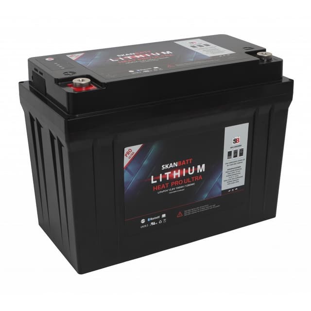 SKANBATT Lithium HEAT PRO 'Ultra' 12V 100AH - CAN Bus - 300A (
