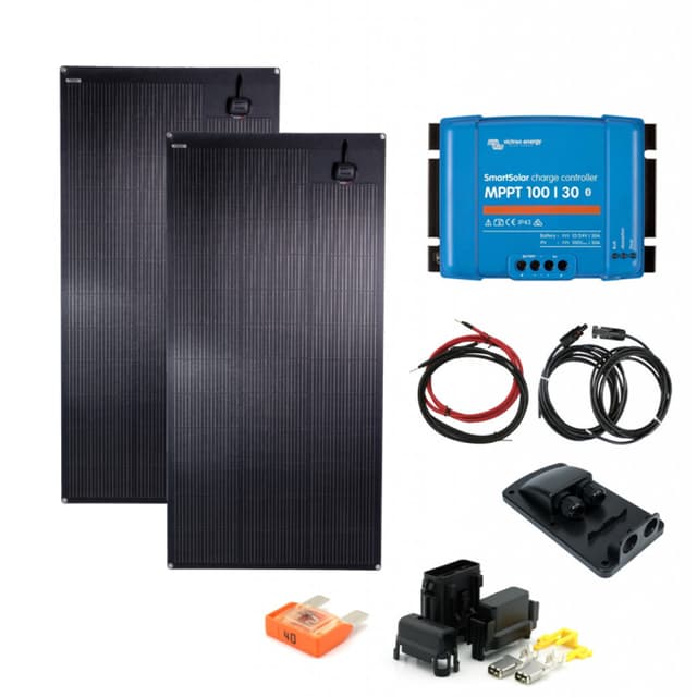 SKANBATT 135x67 - 320W Flexi komplett kit 2x160W med VICTRON BT MPPT