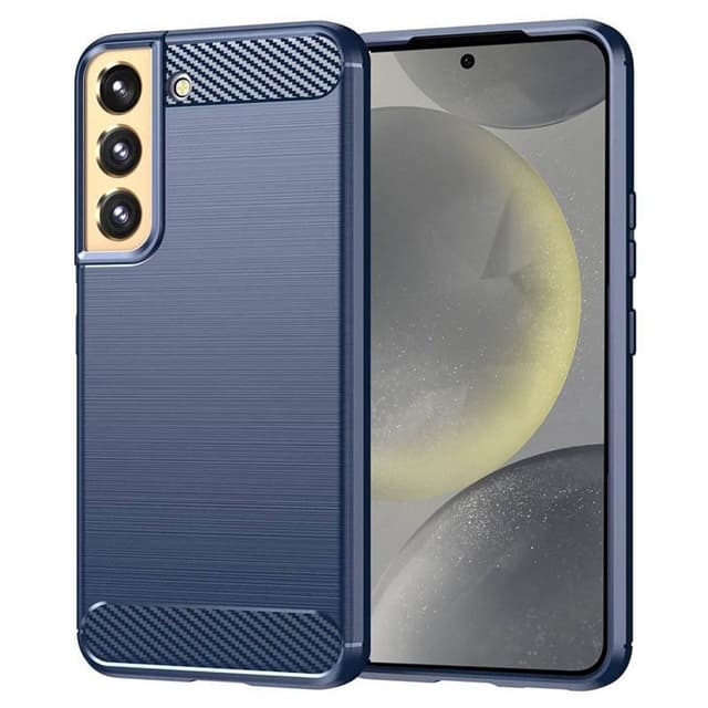 Børstet silikone cover Samsung Galaxy S25 - Blå