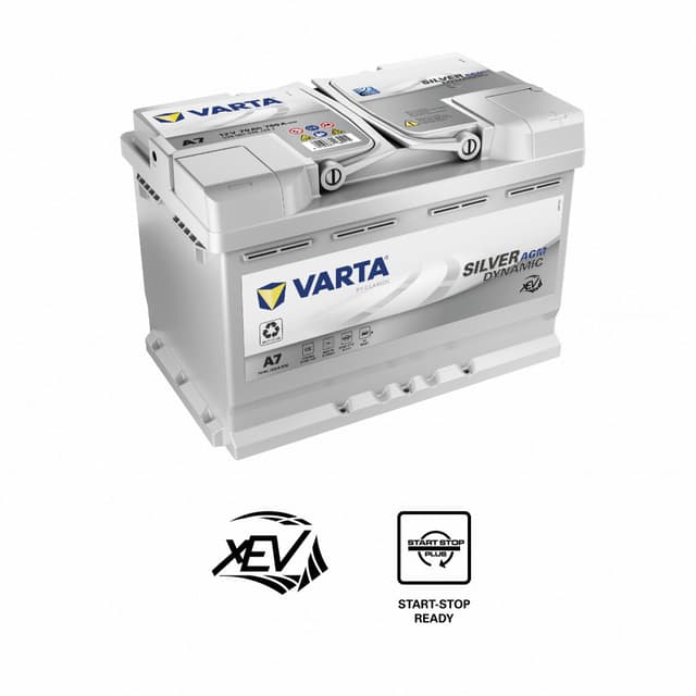 VARTA Silver Dynamic AGM Batteri 12V 70AH 760CCA (278x175x190/190mm) +høyre A7 xEV