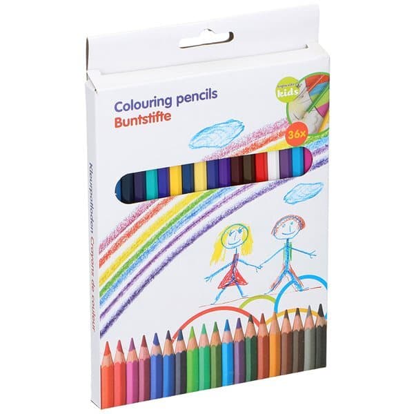 Fargeblyanter 36-pk - Spissbare i ulike farger