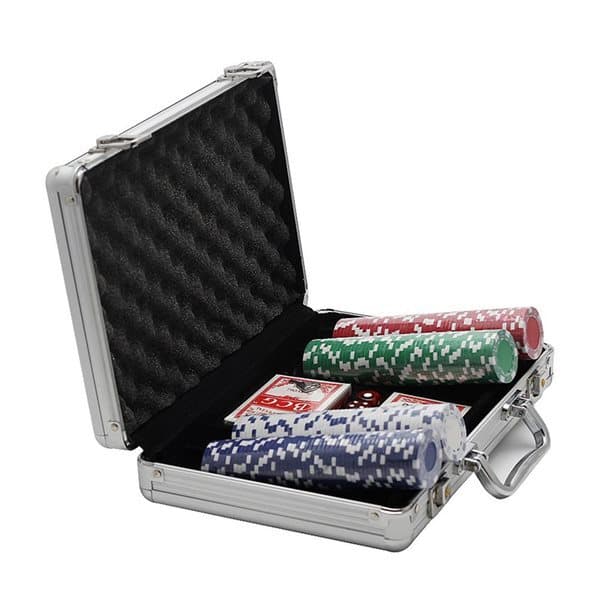Pokerset med 200 marker och aluminiumväska