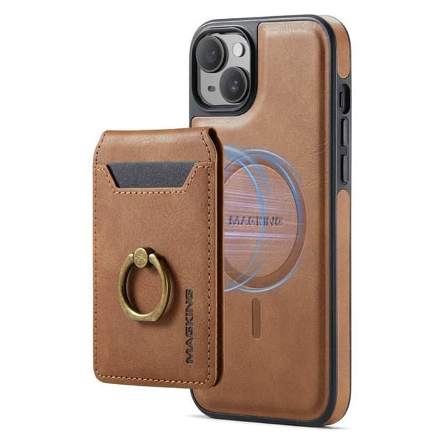 DG-Ming Magking K1 2i1 fodral iPhone 15 Plus - Brun