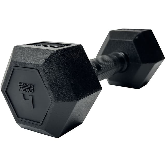 Master Fitness Nero Rubber Coated Hex 4 kg