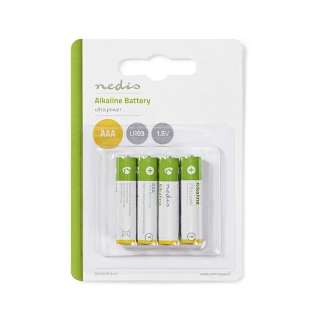 Nedis Alkaline Batteri AAA | 1.5 V DC | 4-Blister