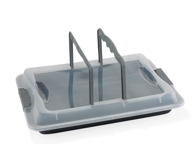 Funktion w/lid Frying dish 42 x 29 cm Grey