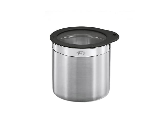 Rösle Förvaringsburk Stål/Svart/Glas