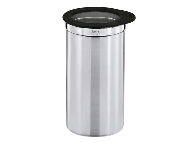 Rösle Förvaringsburk Stål/Svart/Glas