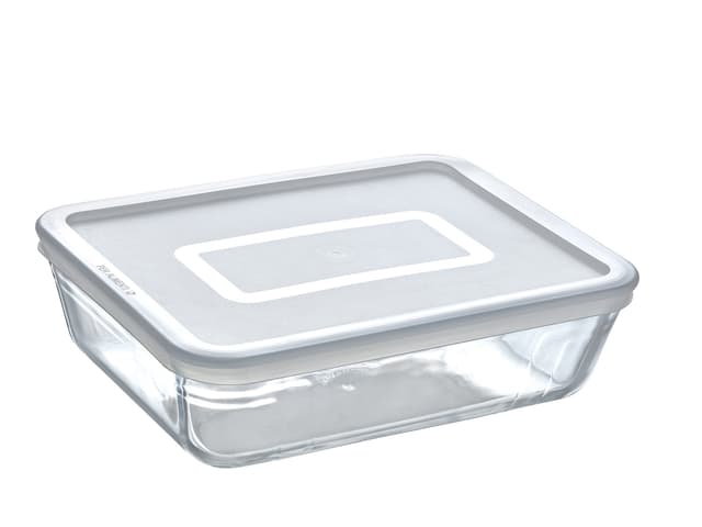 Pyrex Fad rektangulært m/låg Clear
