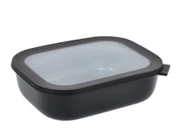 Mepal Cirqula Rektangulær skål m/låg 2000 ml Black