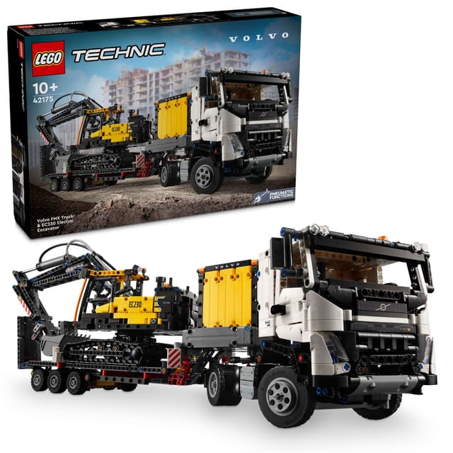 LEGO Technic Volvo FMX-trailer og EC230 el-gravemaskin 42175