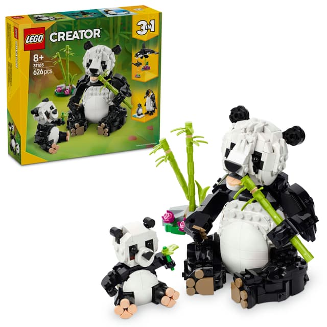 LEGO Creator Vilda djur: pandafamilj 31165