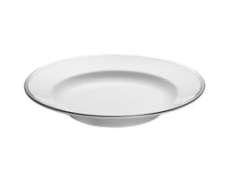Pillivuyt Bistro plate deep Dia 23 cm White/Platinum