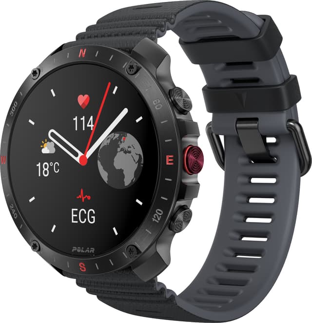 Polar Grit X2 Pro sportsur S-L med pulsmåler (sort)