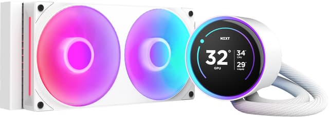NZXT Kraken 240 Elite V2 RGB CPU vannkjøler (hvit)