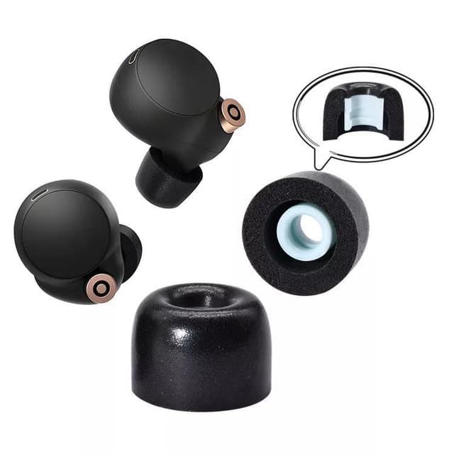 Sony WF-1000XM4 ørepuder memory foam fra hovedtelefondele - (3 forskellige størrelser S/M/L) - Sort
