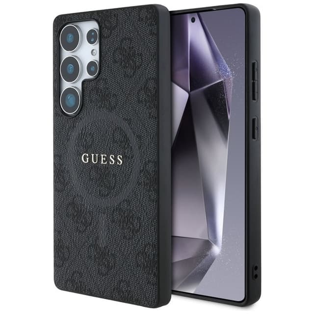 Guess Leather 4G MagSafe cover Samsung Galaxy S25 Ultra - Sort