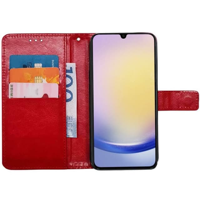 Lompakkokotelo 3-kortti Samsung Galaxy A26 5G - Punainen