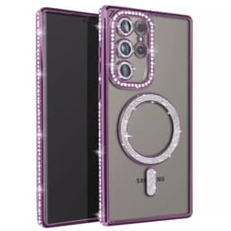 Diamond bling MagSafe kuori Samsung Galaxy S25 Ultra - Purple