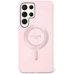 Guess Rhinestone MagSafe deksel Samsung Galaxy S25 Ultra - Pink