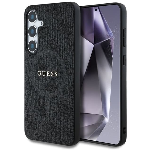 Guess Leather 4G MagSafe deksel Samsung Galaxy S25 - Svart