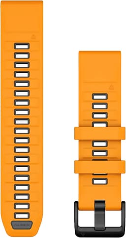 Garmin 22mm QuickFit Silicone klokkereim (grafitt/oransje)