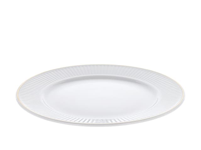 Pillivuyt Tallrik flat Vit/Matt guld